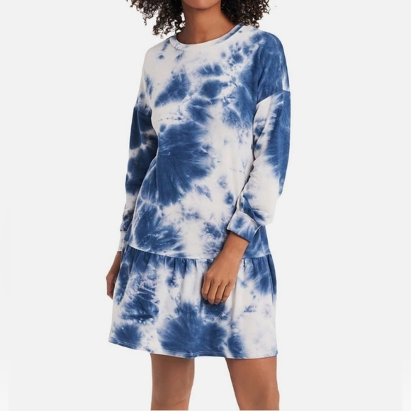 1.STATE Tie Dye T-Shirt Dress - Picture 1 of 8